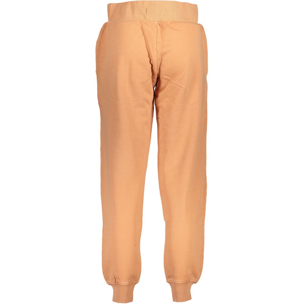 Pantalon jogger en coton orange pour femme de Calvin Klein, coupe décontractée et confortable, visible sur fond neutre.