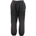 Pantalon de sweat noir pour homme de la marque Calvin Klein en coton, avec taille élastique et poches latérales.