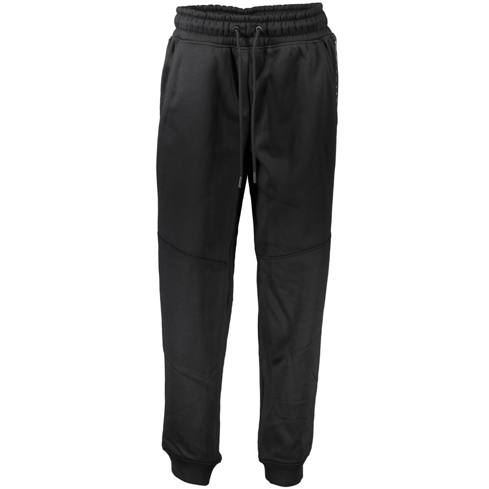 Pantalon de jogging pour femmes Calvin Klein en polyester noir, coupe décontractée et confortable.