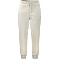 Pantalon jogging gris en coton pour homme de la marque Calvin Klein, vue de face avec détails de poche et taille élastique.