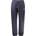 Pantalon de survêtement homme Guess Jeans en coton bleu, style décontracté avec logo Guess sur la jambe.