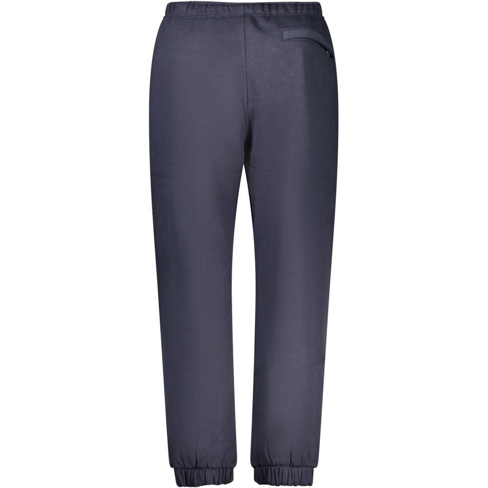Pantalon de jogging en coton bleu pour homme de la marque Guess Jeans, style décontracté et confortable.