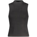 Top sans manches noir en coton de Guess Jeans pour femmes, aspect décontracté et confortable, idéal pour un style casual.