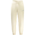 Pantalon de sweat en coton beige pour homme de Guess Jeans, style décontracté avec ceinture élastique et poches latérales.