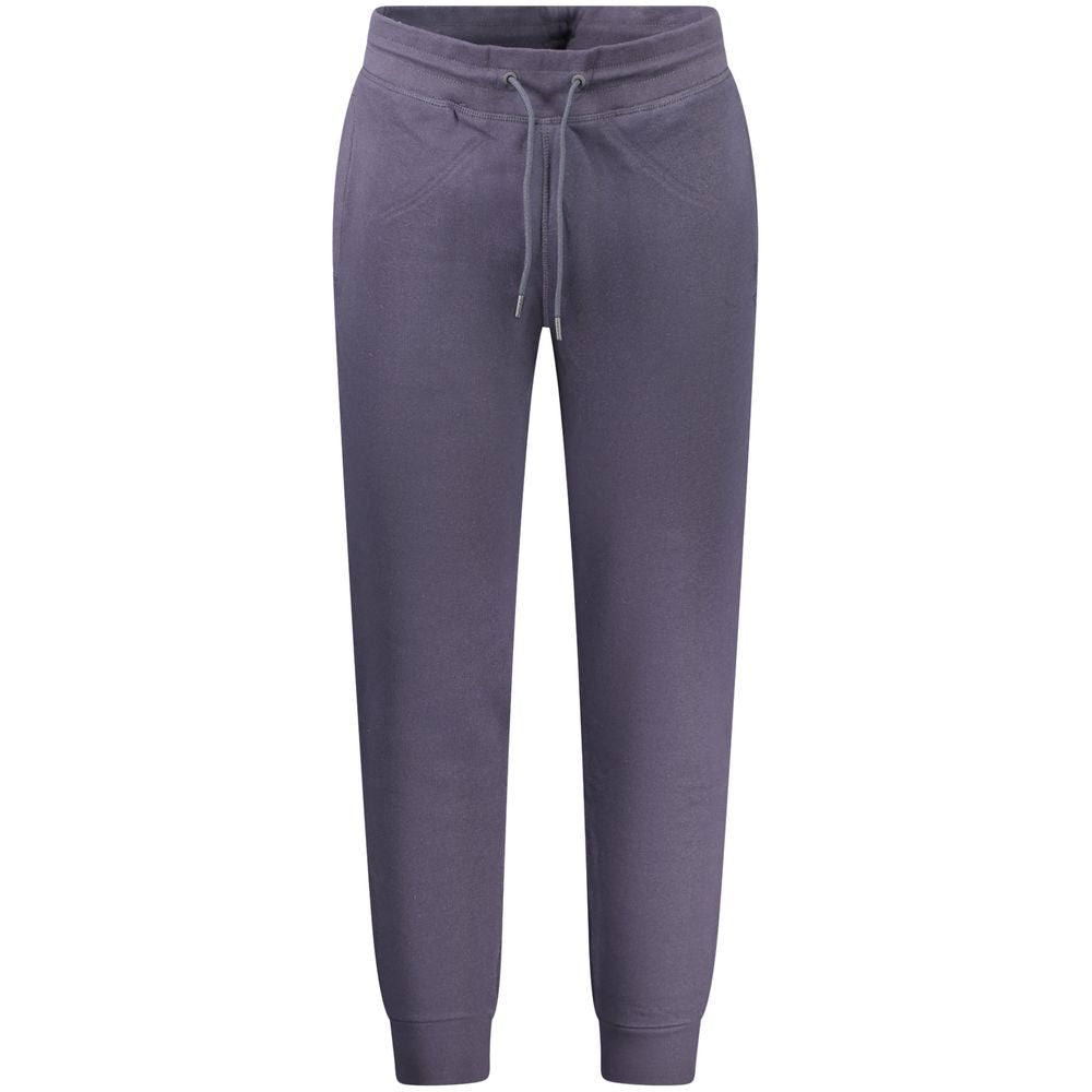 Pantalon de survêtement bleu pour homme en coton biologique Guess Jeans, style décontracté et confortable.