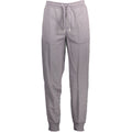 Pantalon de sport pour homme Calvin Klein Grigio en coton, coupe décontractée et confortable, vue de face.