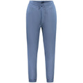 Pantalon de survêtement en coton bleu pour homme de la marque Hugo Boss, style décontracté et confortable.