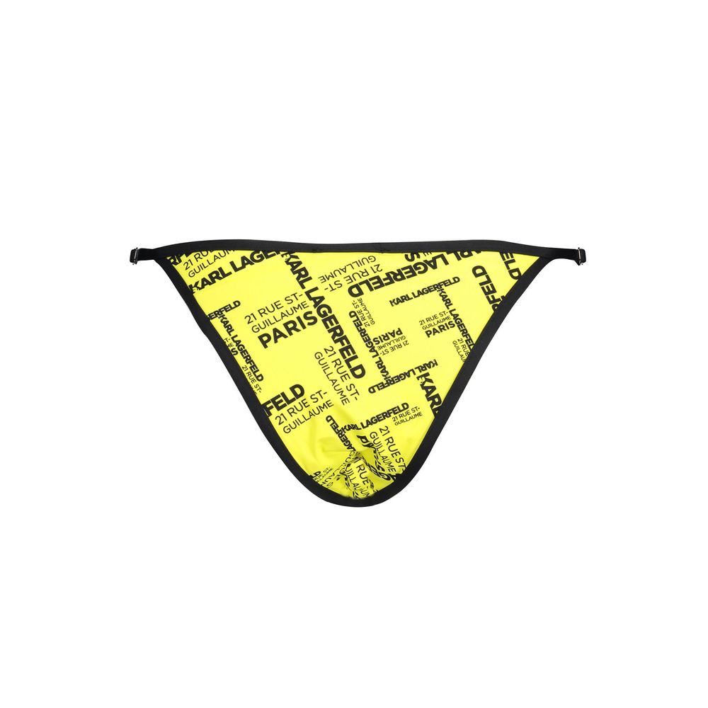 Karl Lagerfeld Gelber Polyamid Damen-Bikinihose