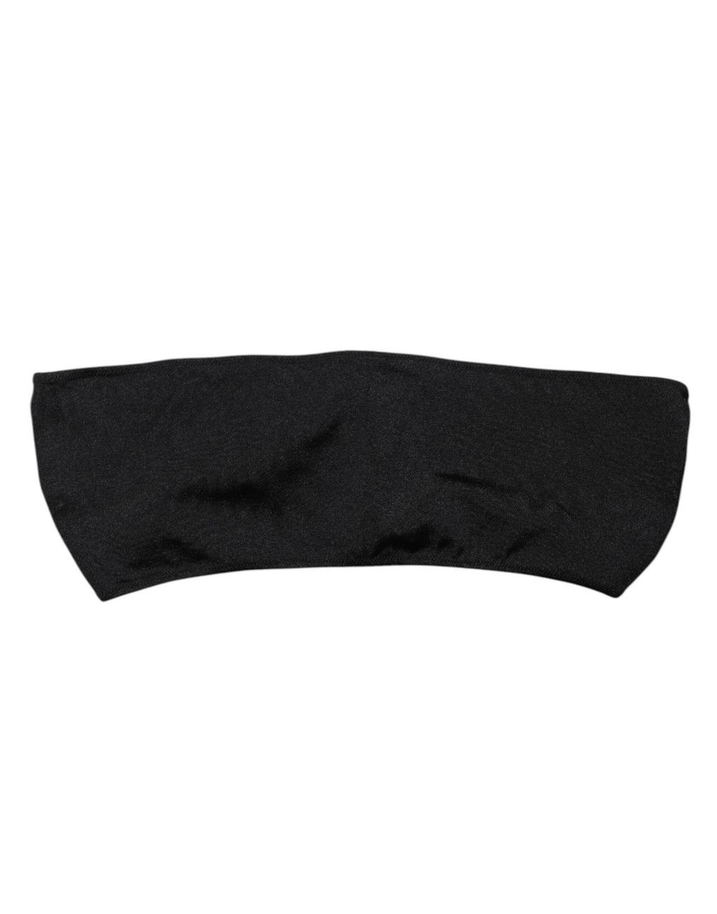 Haut bandeau sans bretelles en nylon mélangé noir de Dolce & Gabbana, ajusté et élégant, vue de face.