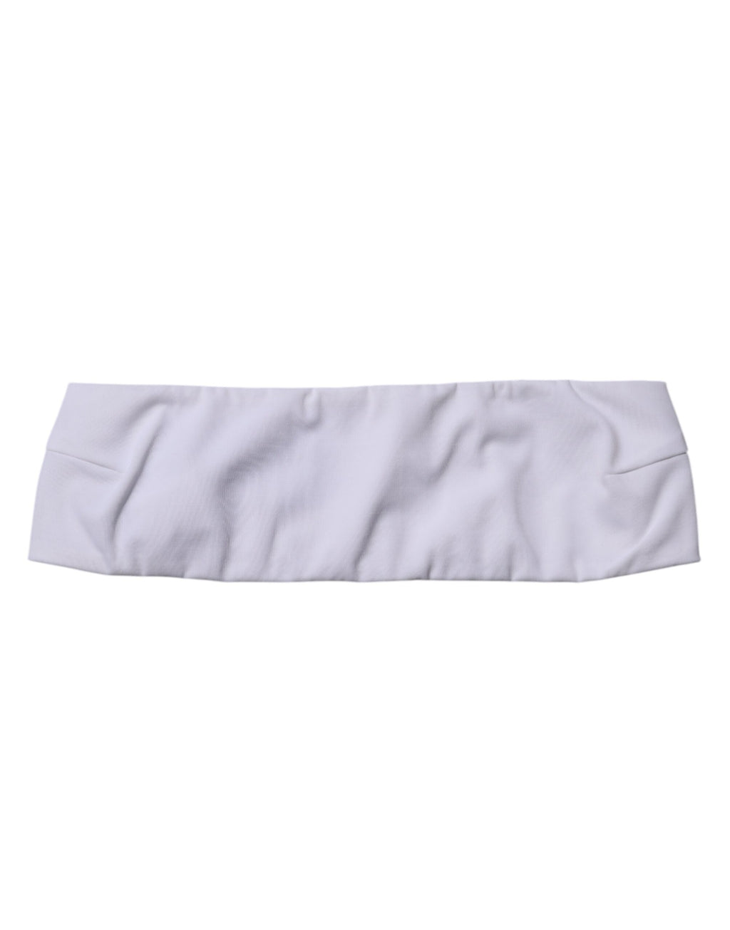 Top bandeau blanc en nylon mélangé de Dolce & Gabbana, sans bretelles et ajusté pour un look élégant.
