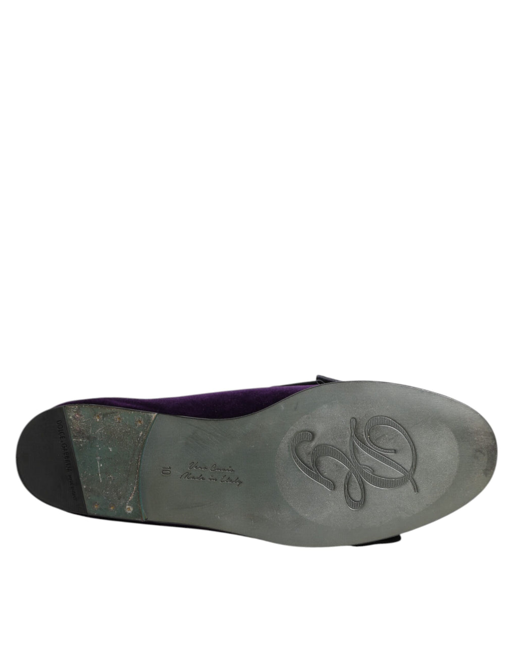 Chaussures mocassins Dolce & Gabbana en suède violet avec nœud en coton, style slip-on élégant pour femme.