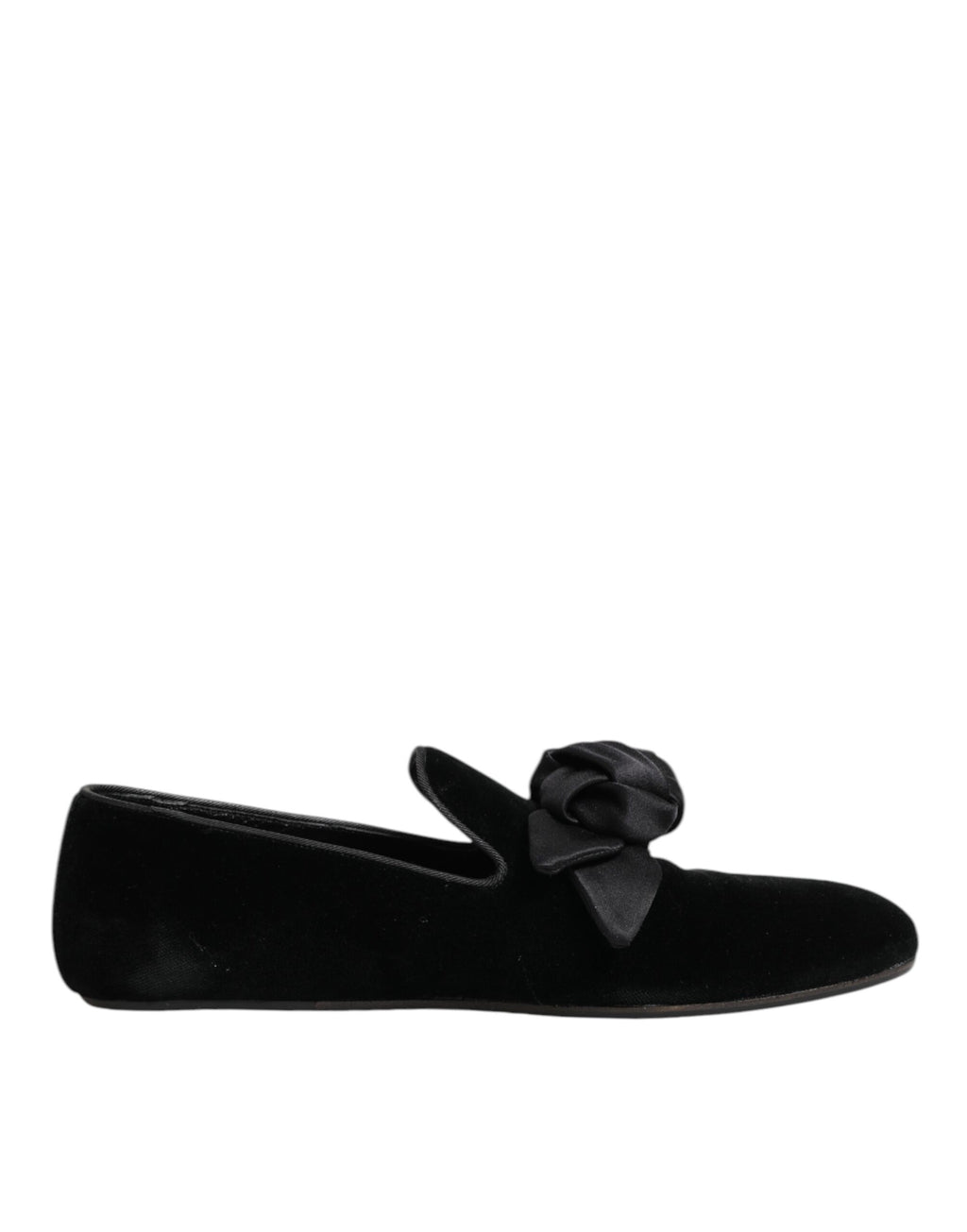 Chaussures mocassins Dolce & Gabbana en daim noir avec détails en coton rose, slip-on élégants pour homme.