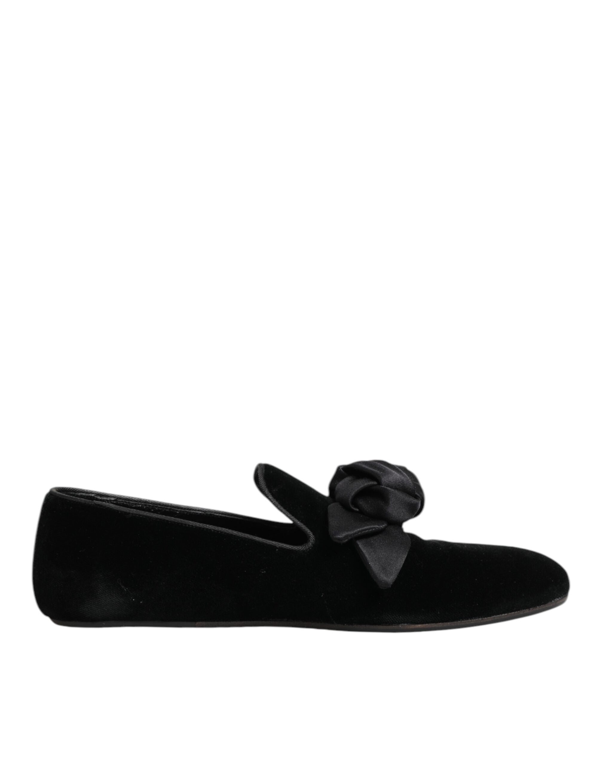 Chaussures mocassins Dolce & Gabbana en daim noir avec détails en coton rose, slip-on élégants pour homme.