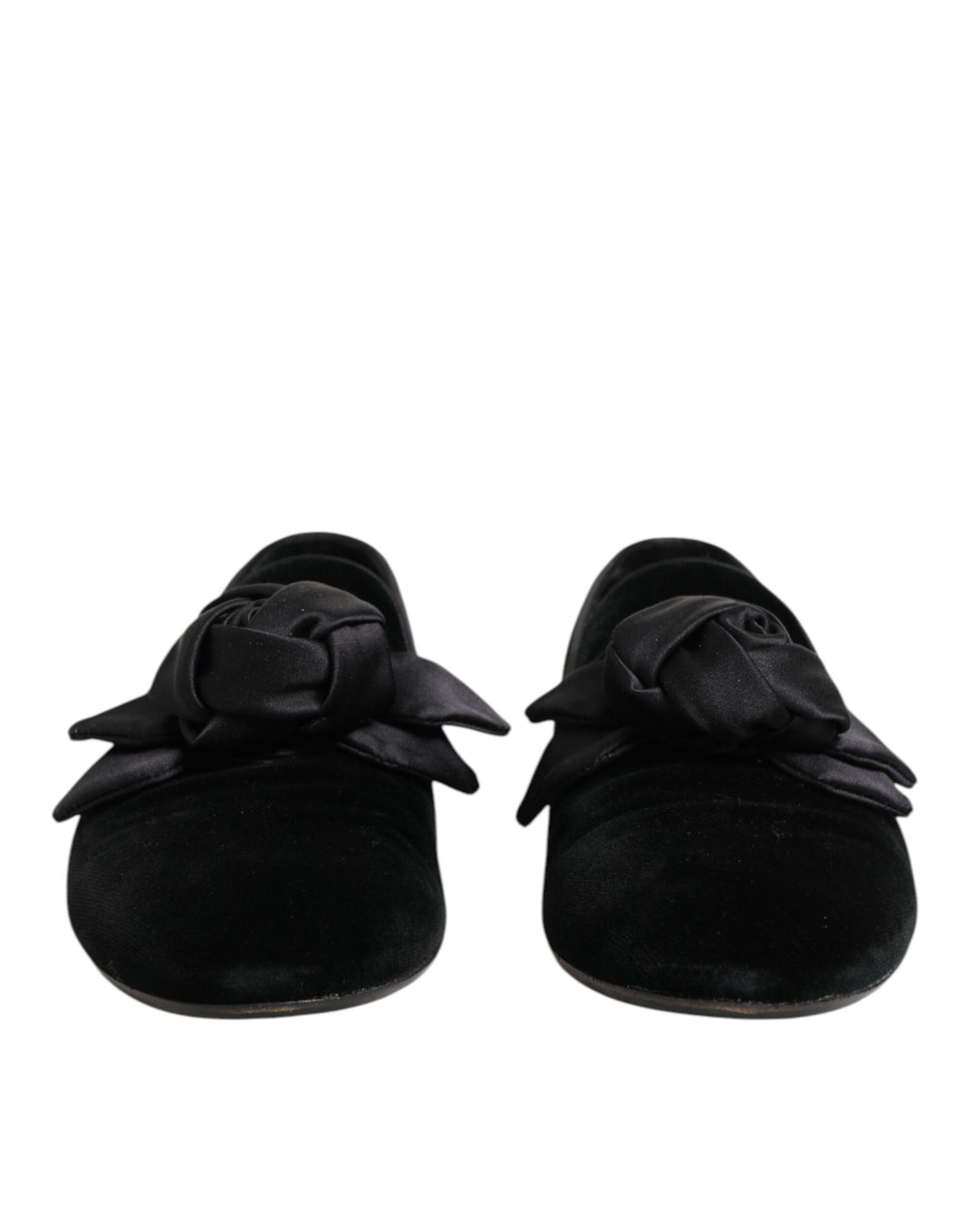 Chaussures mocassins Dolce & Gabbana en daim noir avec détails en coton et roses, chaussures slip-on élégantes pour femmes.