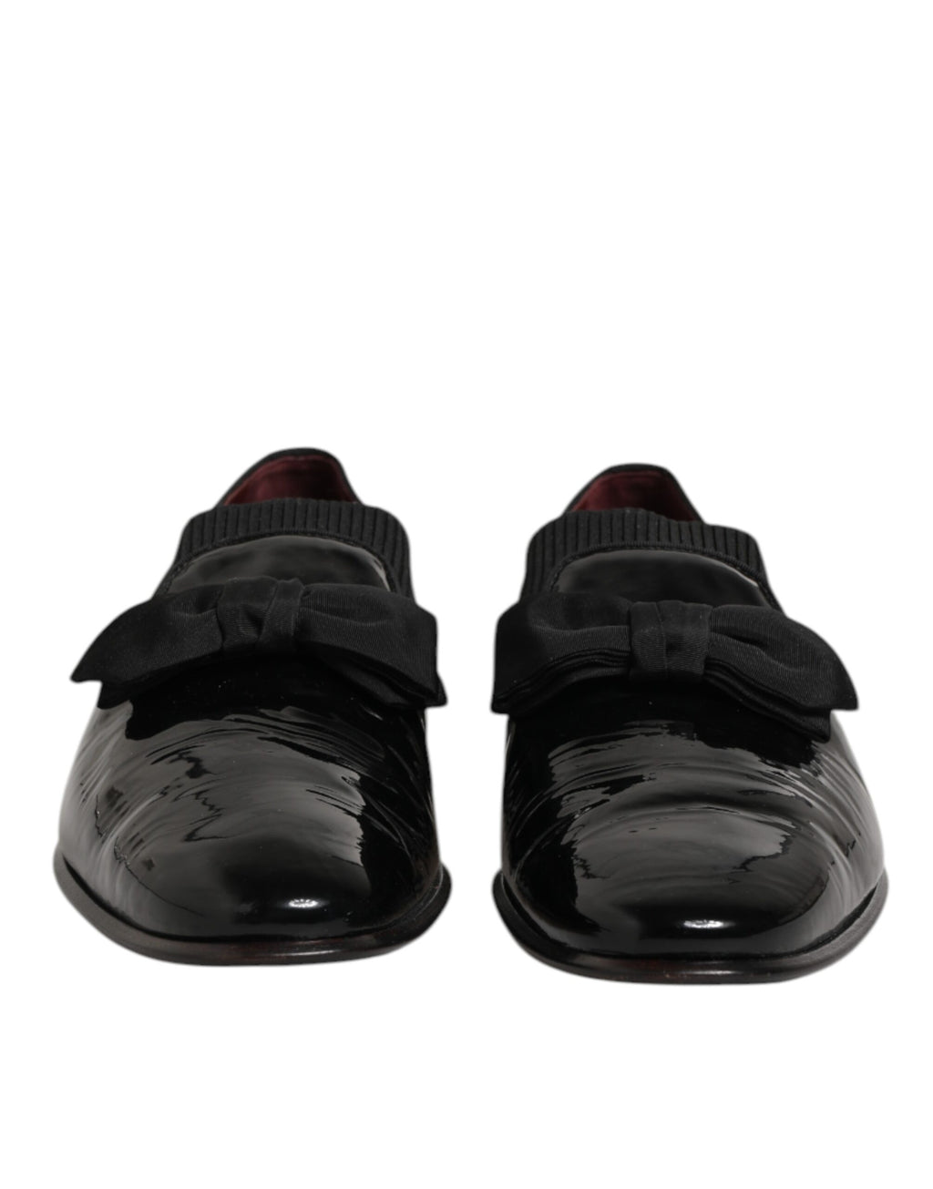 Chaussures Richelieu en cuir noir pour homme de marque Dolce & Gabbana, chaussures formelles élégantes et sophistiquées.