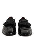 Chaussures Richelieu en cuir noir pour homme de marque Dolce & Gabbana, chaussures formelles élégantes et sophistiquées.