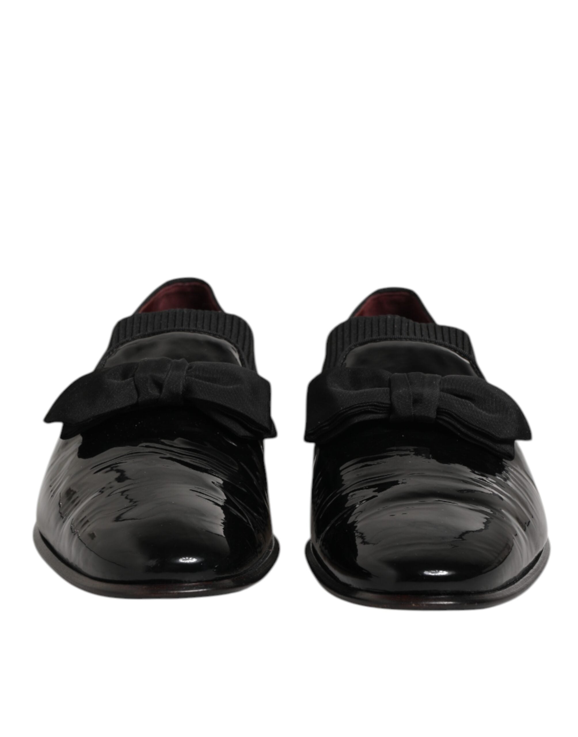 Chaussures Richelieu en cuir noir pour homme de marque Dolce & Gabbana, chaussures formelles élégantes et sophistiquées.