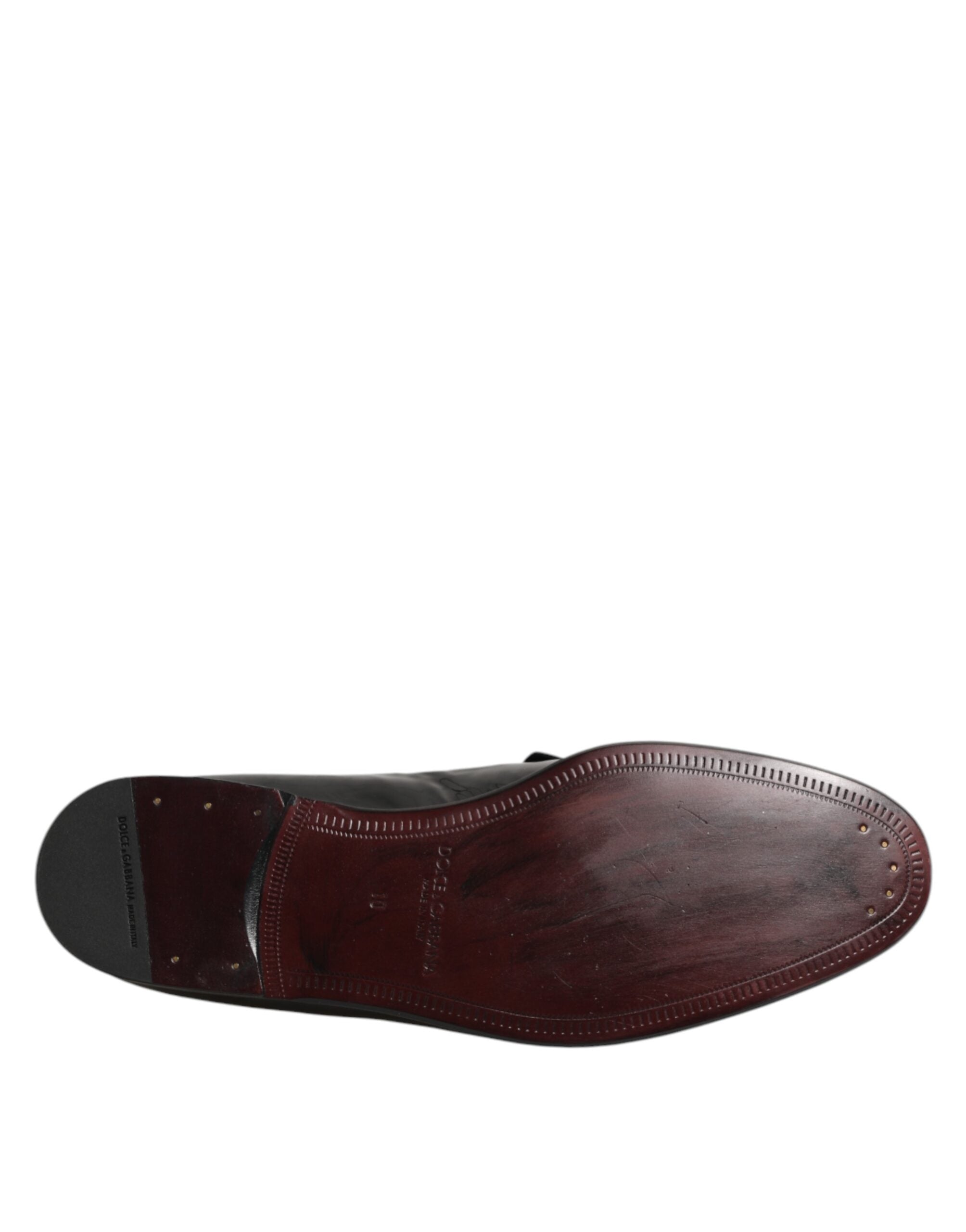 Chaussures formelles en cuir pour homme Dolce & Gabbana, mocassins élégants pour un look sophistiqué.