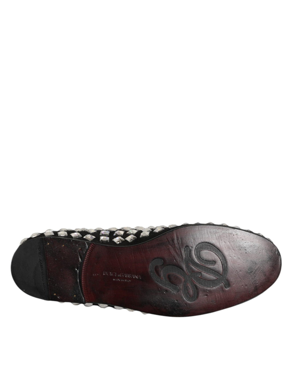 Chaussures Dolce & Gabbana en daim noir pour homme avec cristaux, mocassins élégants pour vêtements de cérémonie.