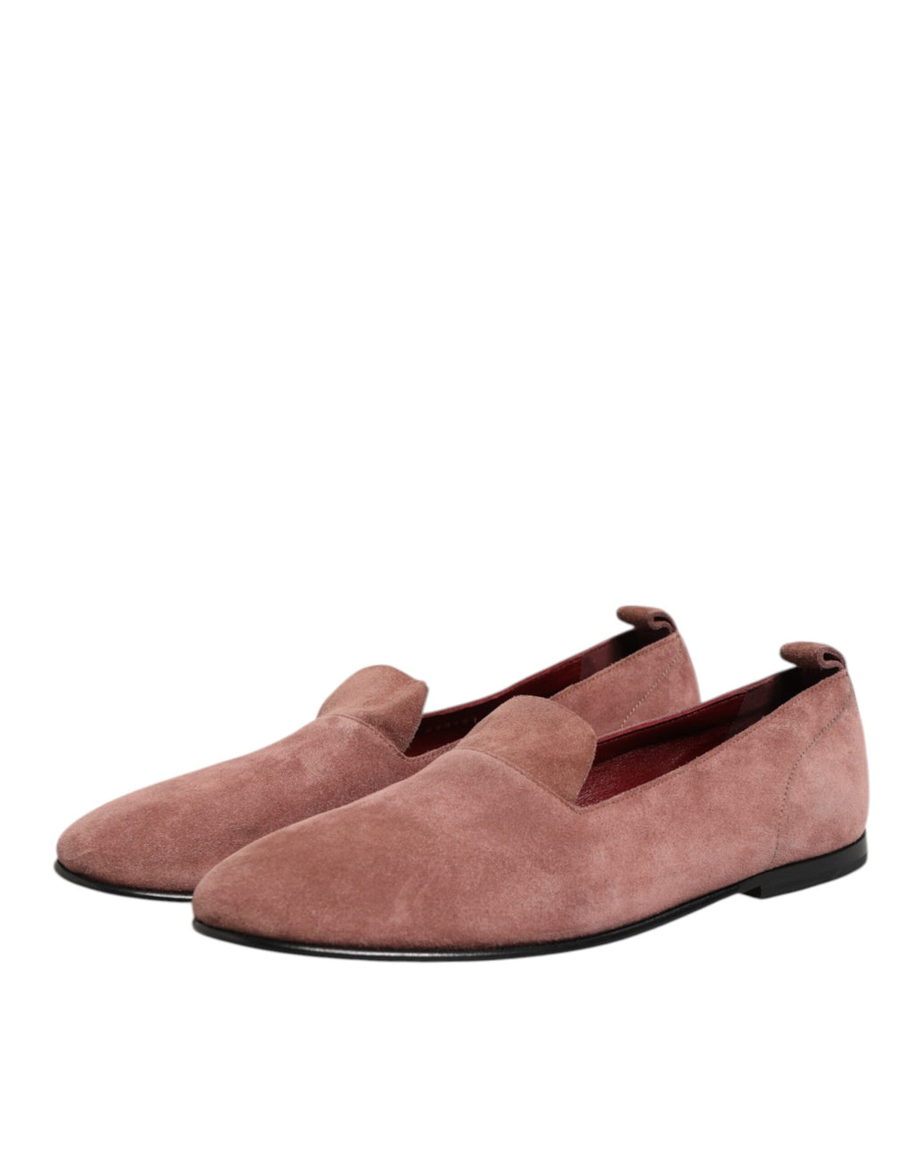 Chaussures mocassins en daim rose Dolce & Gabbana pour homme, chaussures formelles élégantes et confortables.