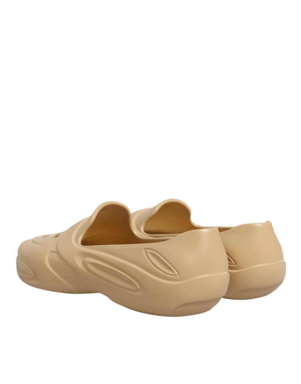 Chaussures de sneakers basses Dolce & Gabbana en caoutchouc beige, style slide décontracté et moderne.