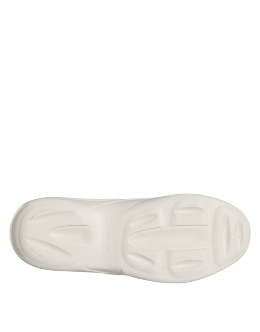 Chaussures Dolce & Gabbana en caoutchouc blanc, baskets basses modernes et confortables pour homme.