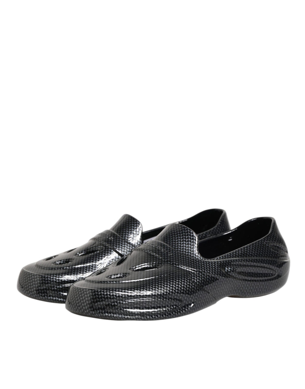 Chaussures Dolce & Gabbana, sneakers basses en caoutchouc noir, modernes et confortables.