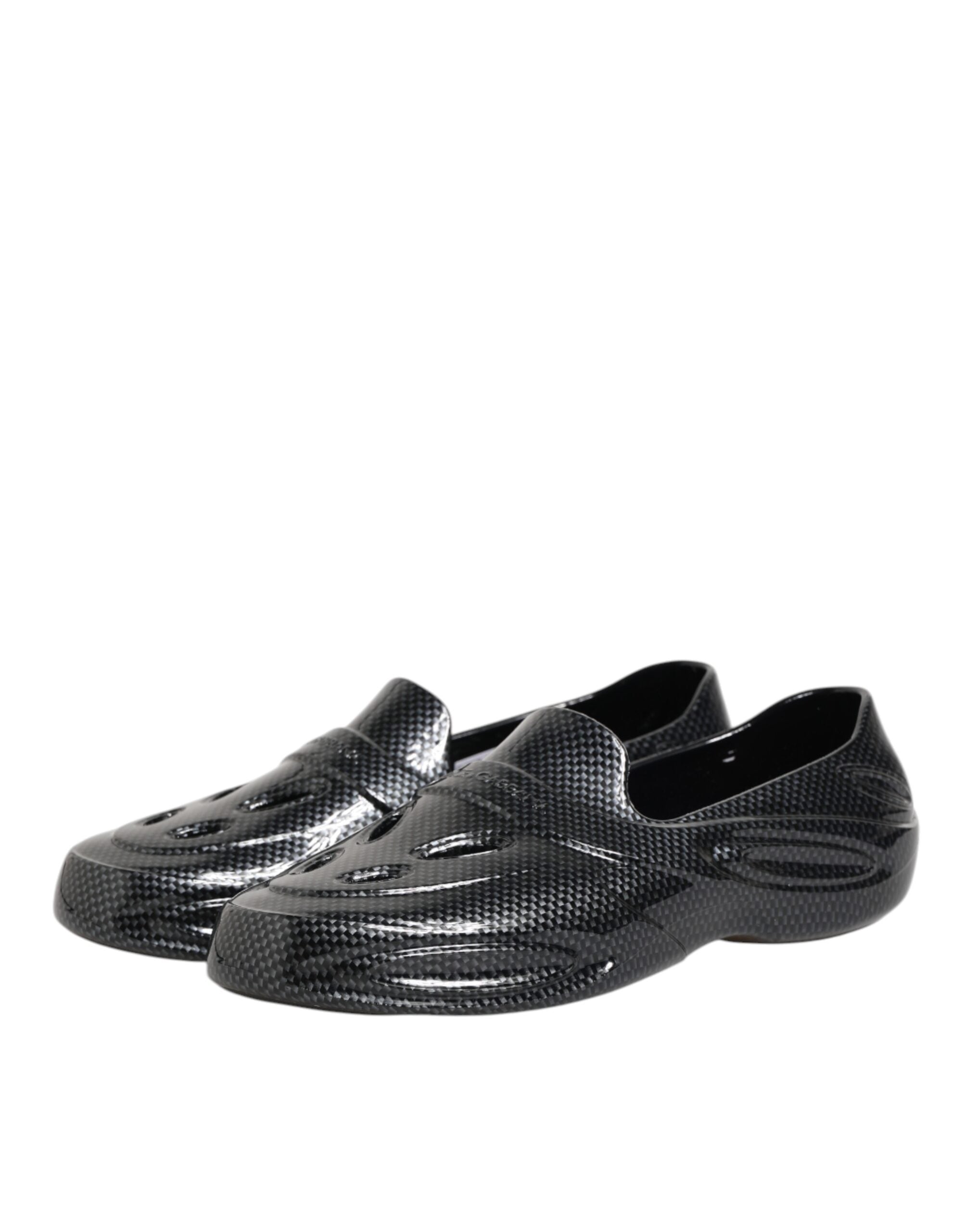 Chaussures Dolce & Gabbana, sneakers basses en caoutchouc noir, modernes et confortables.