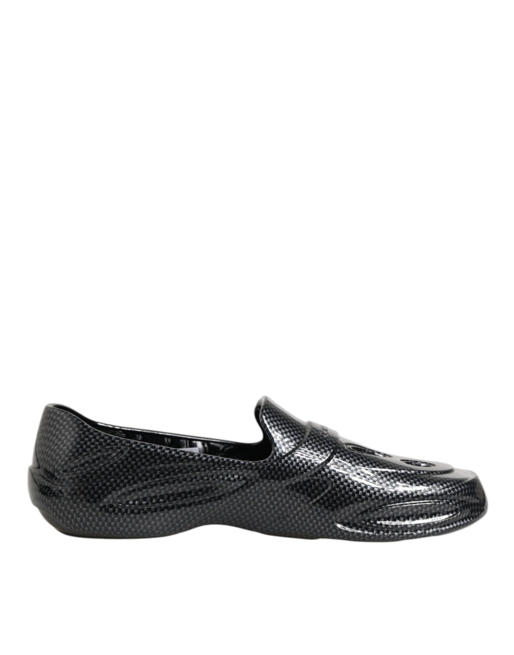 Sandales en caoutchouc noir Dolce & Gabbana, baskets basses élégantes avec semelle confortable, pour un style décontracté et tendance.