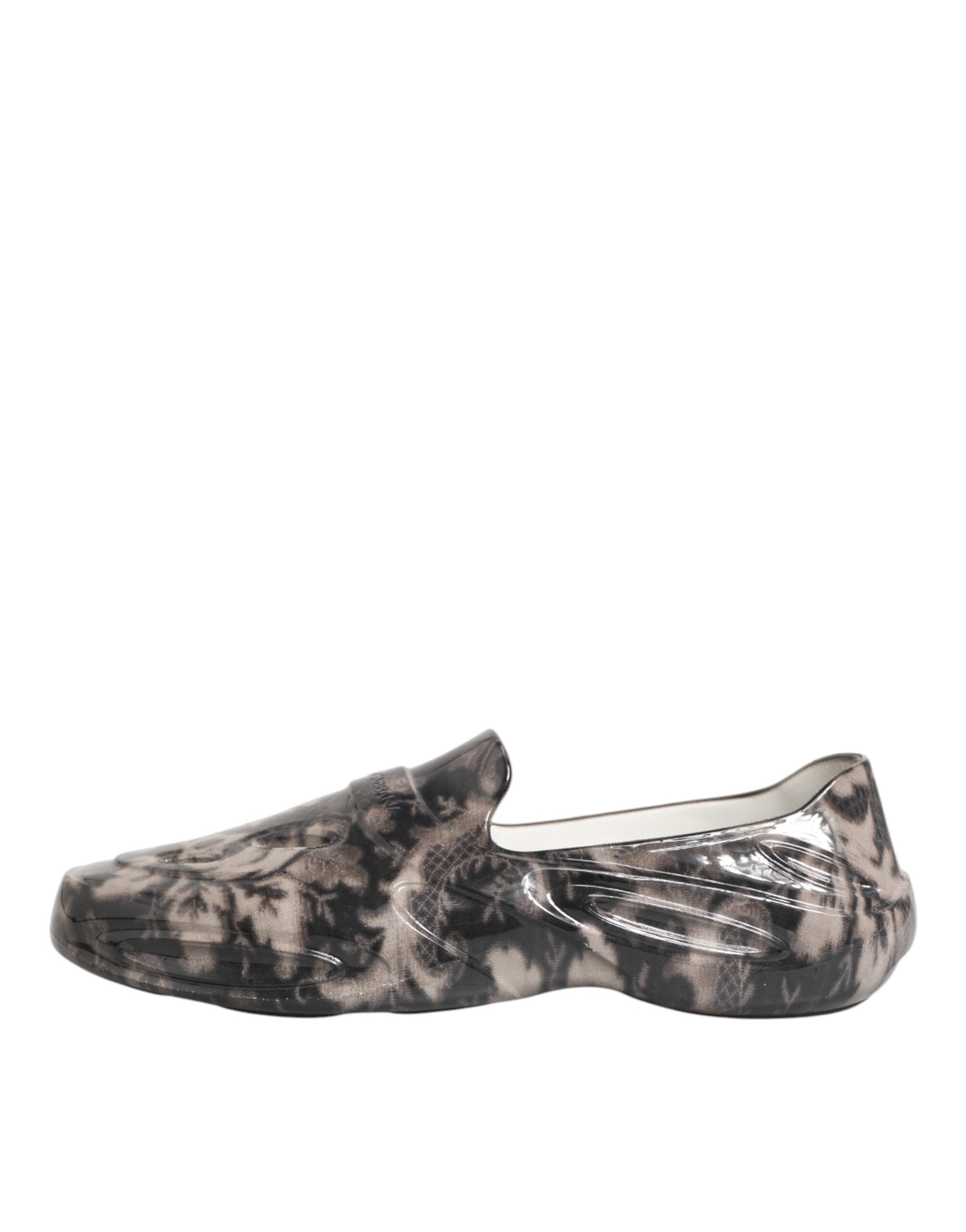 Chaussures basses pour hommes Dolce & Gabbana en caoutchouc multicolore, sneakers tendance avec semelle blanche.
