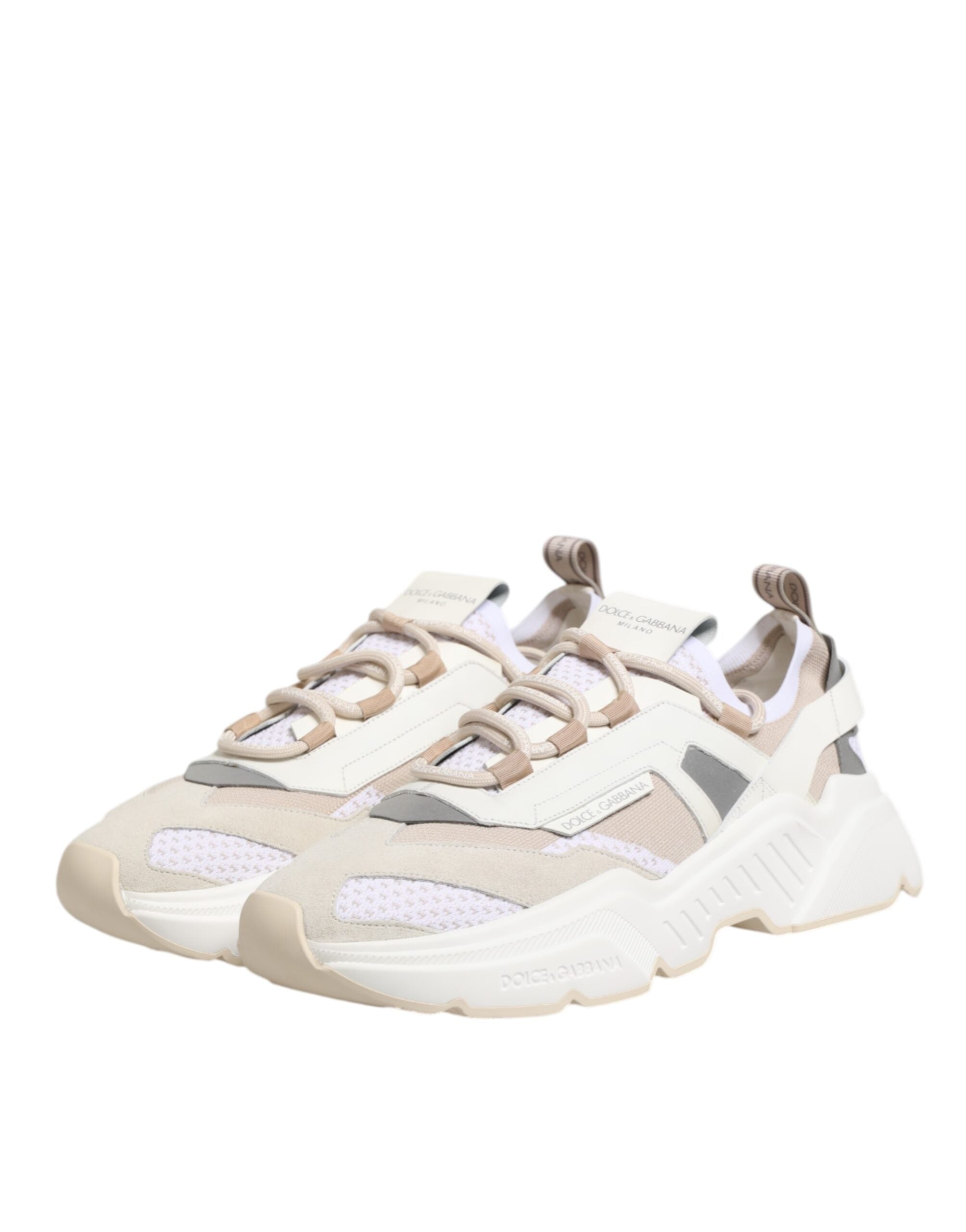 Baskets basses Dolce & Gabbana Daymaster multicolores avec semelle blanche et design coloré, vue de côté.