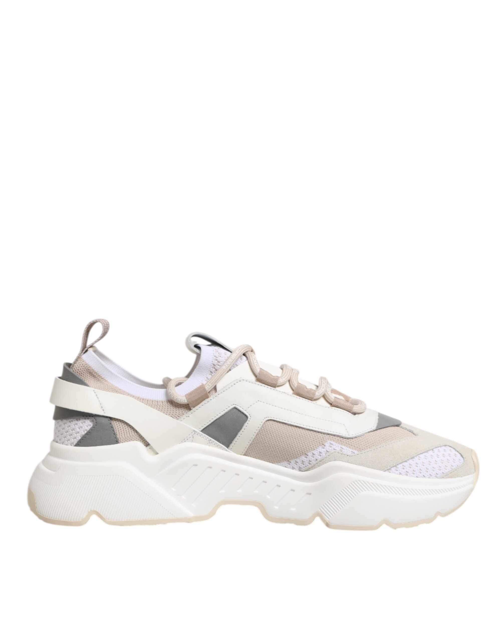 Chaussures sneakers basses Dolce & Gabbana Daymaster multicolores avec motif coloré, vue de face sur fond blanc.