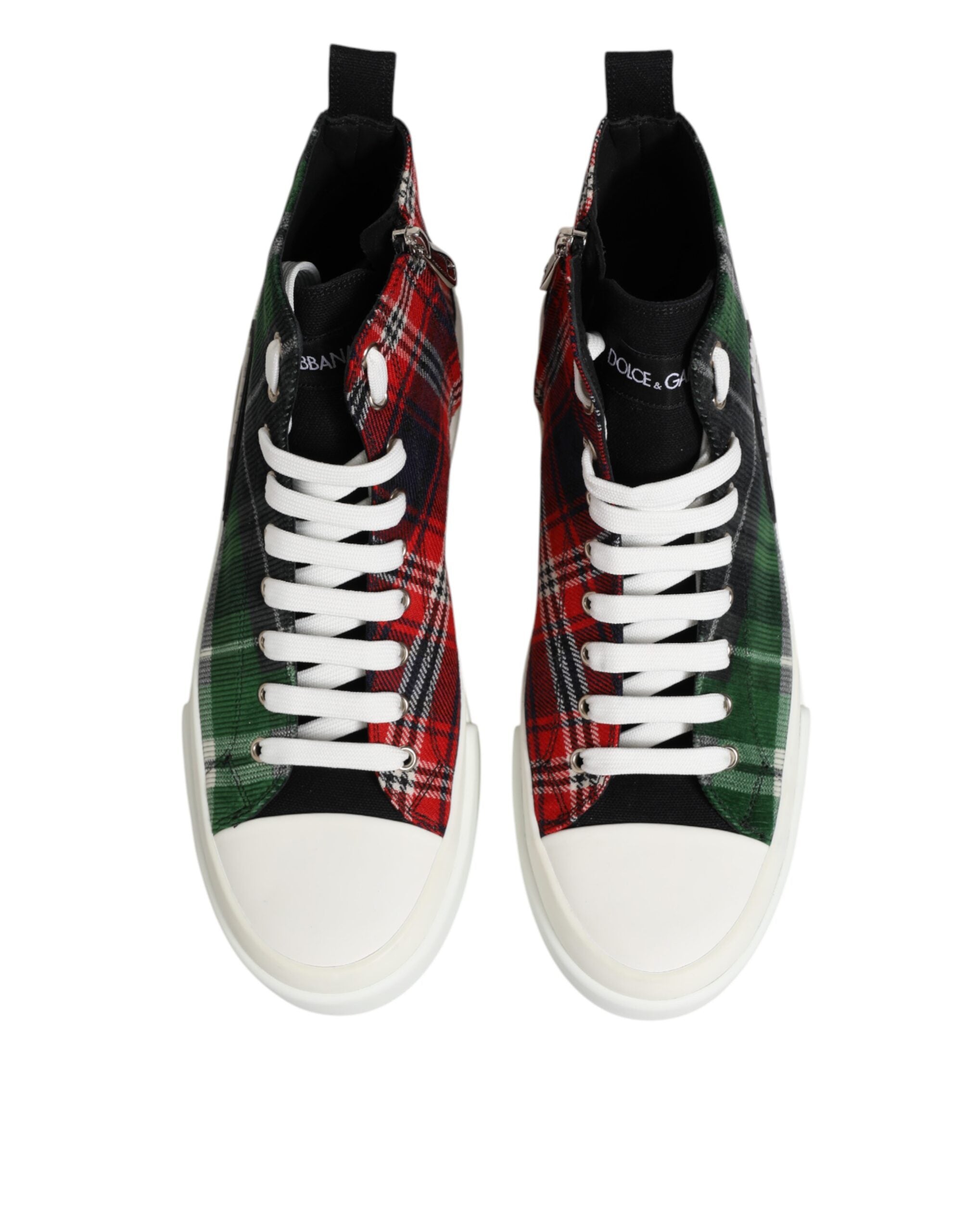 Chaussures sneakers haut de gamme Dolce & Gabbana en coton multicolore pour homme, style moderne et tendance.