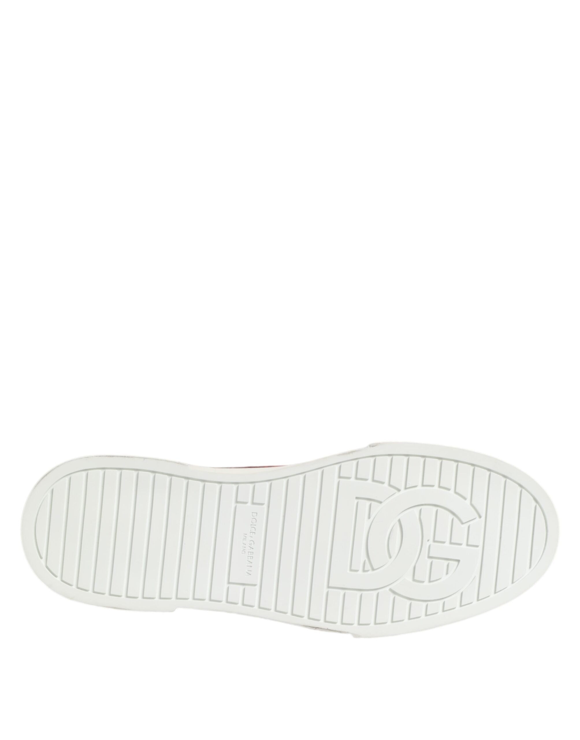 Chaussures basses pour hommes Dolce & Gabbana, baskets en coton multicolore avec semelle blanche, style haut de gamme.