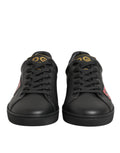 Chaussures sneakers basses noires Dolce & Gabbana Street Life pour hommes, design moderne et style urbain visible.
