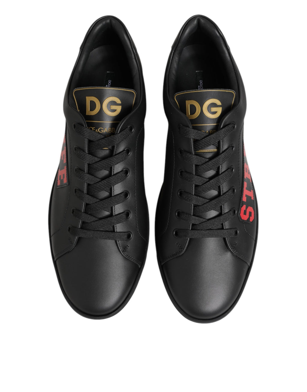Chaussures sneakers basses noires Dolce & Gabbana Street Life pour hommes, style décontracté et moderne.