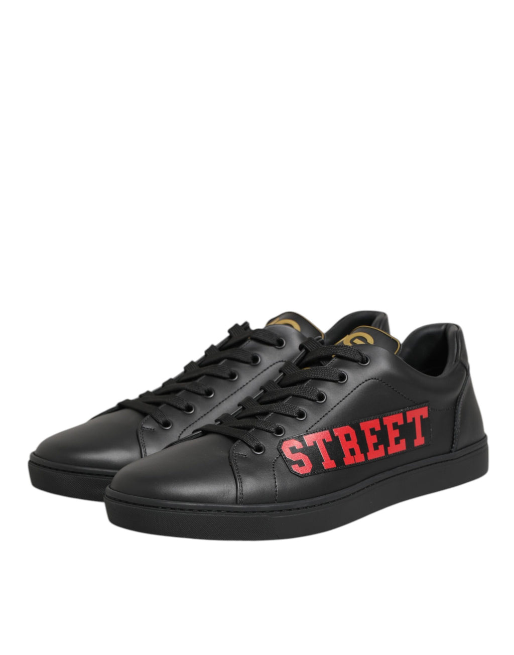 Chaussures de sneakers basses noires Dolce & Gabbana Street Life pour hommes, design décontracté et moderne