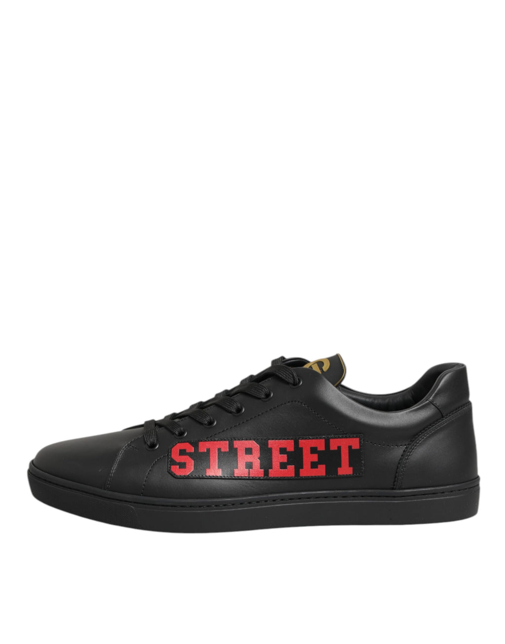 Chaussures basses noires Dolce & Gabbana Street Life pour hommes, sneakers tendance avec design urbain.