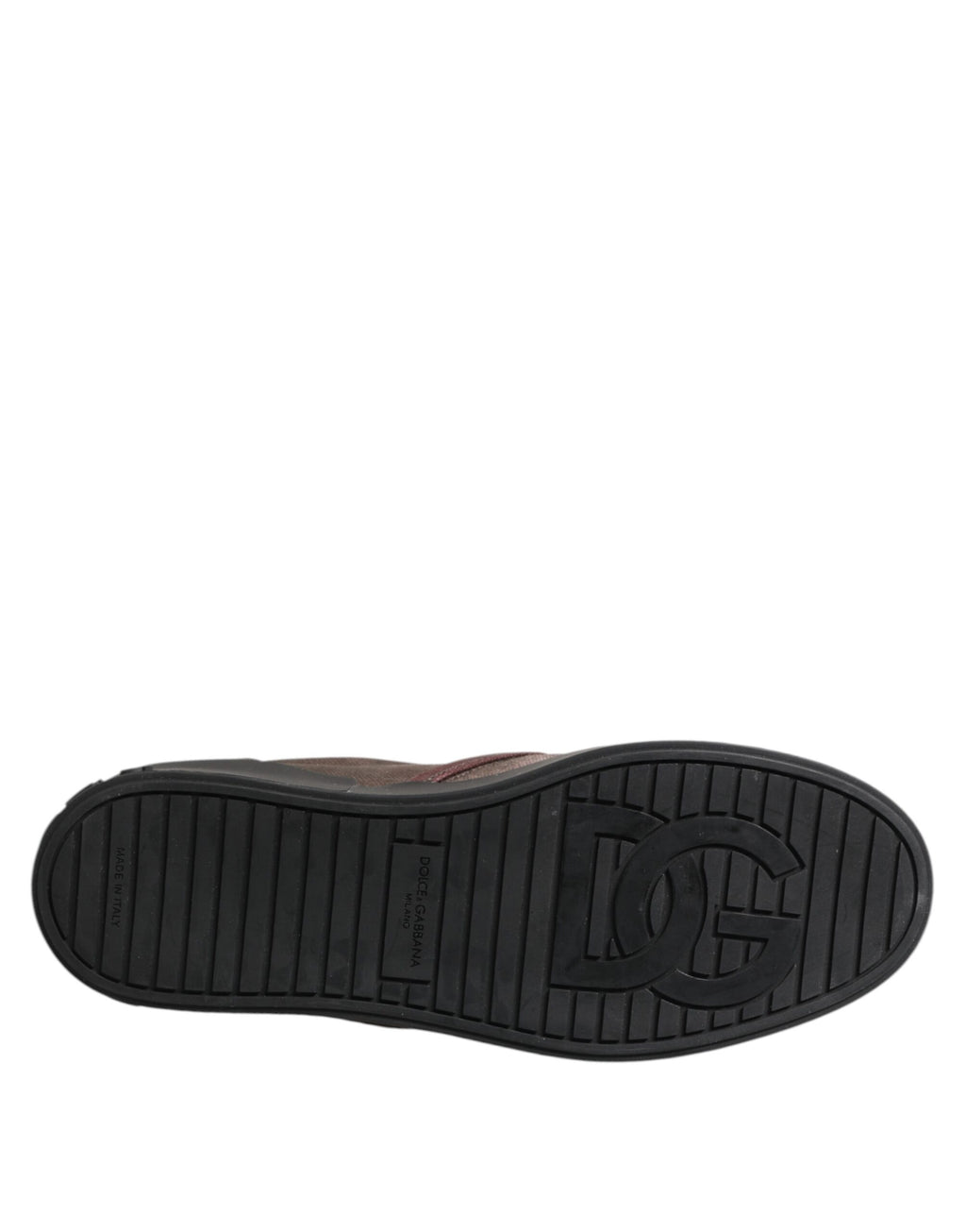 Chaussures sneakers basses en coton multicolore pour homme de Dolce & Gabbana, style slip-on.