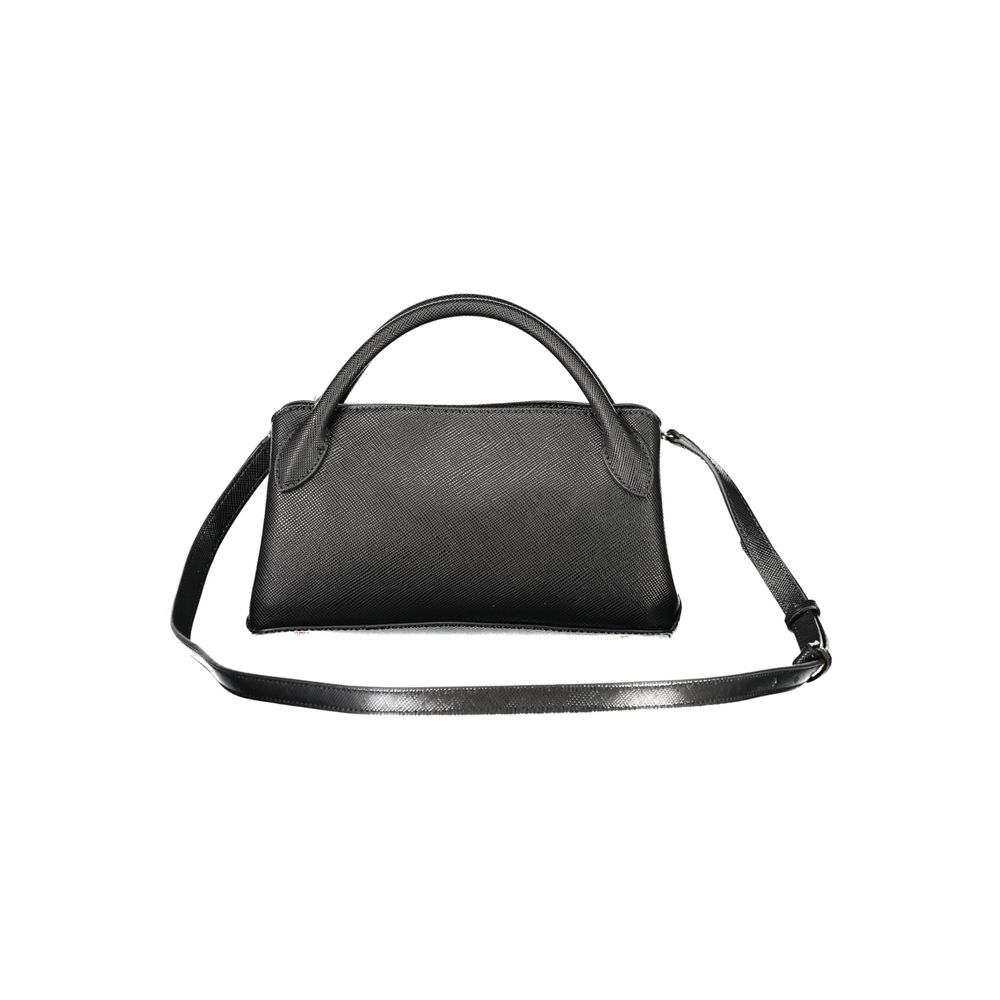 Sac à main Guess Jeans noir en polyuréthane pour femmes, avec design élégant et détails tendance visible dans l'image.