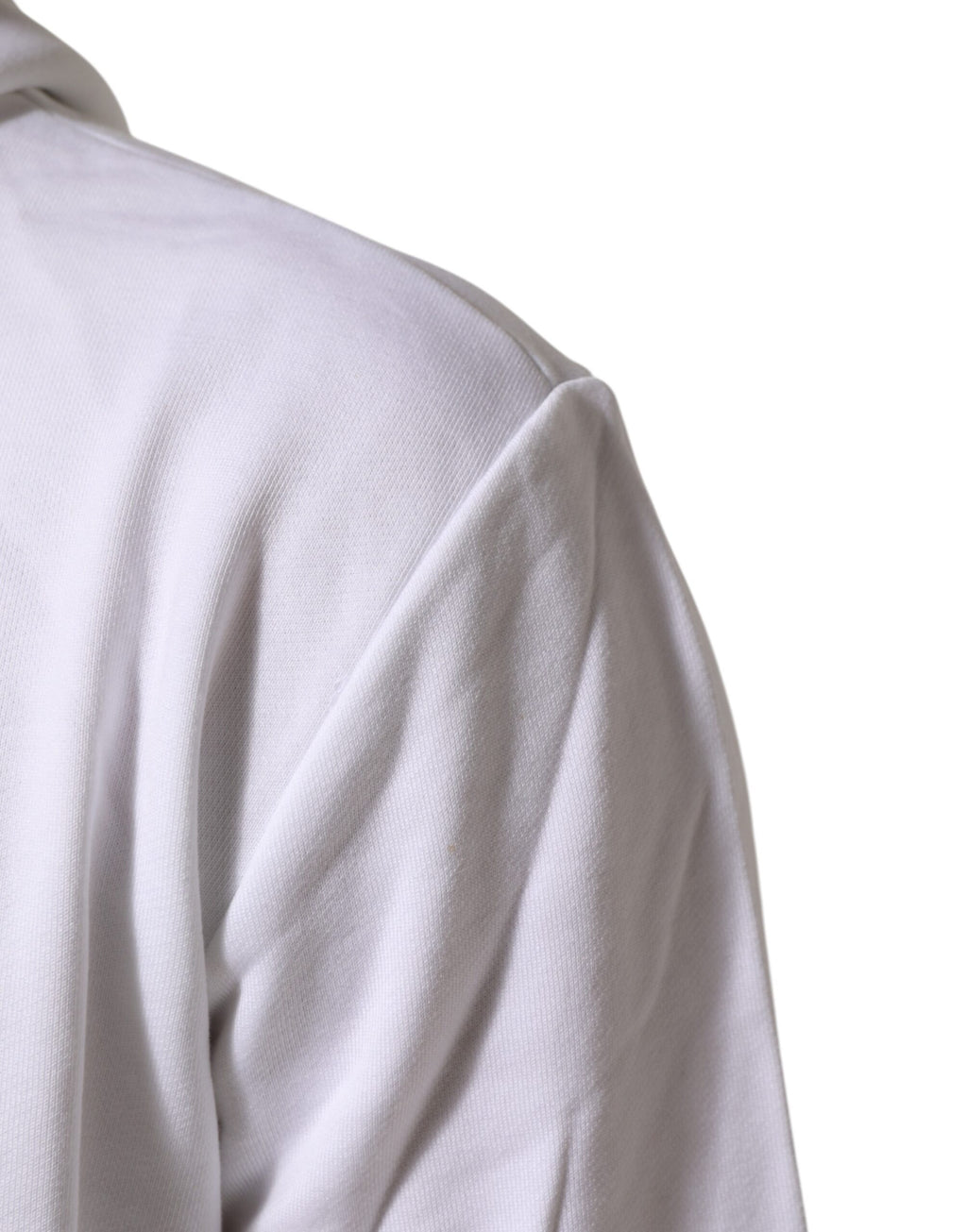 Sweat-shirt à capuche blanc Dolce & Gabbana avec motif de cœur sacré, pull décontracté en coton.