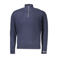 Pull-over pour homme Pepe Jeans en coton bleu, sweater ample avec col rond et manches longues.
