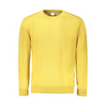 Pull-over jaune en coton pour homme de Pepe Jeans, vue de face avec col rond et manches longues.