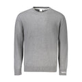 Pull homme gris en coton Pepe Jeans, col rond et manches longues, porté sur un mannequin.