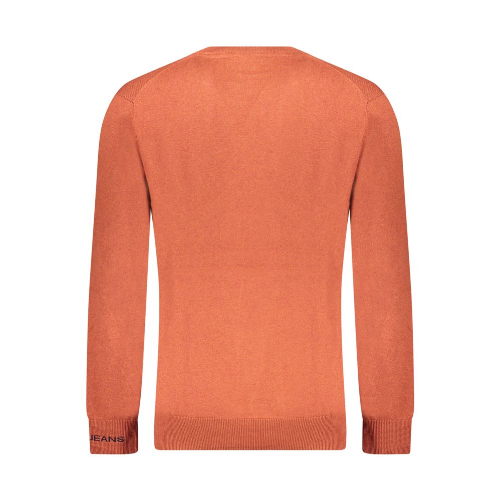 Pull homme marron en coton Pepe Jeans, sweat-shirt décontracté avec col rond et manches longues, vue de face.