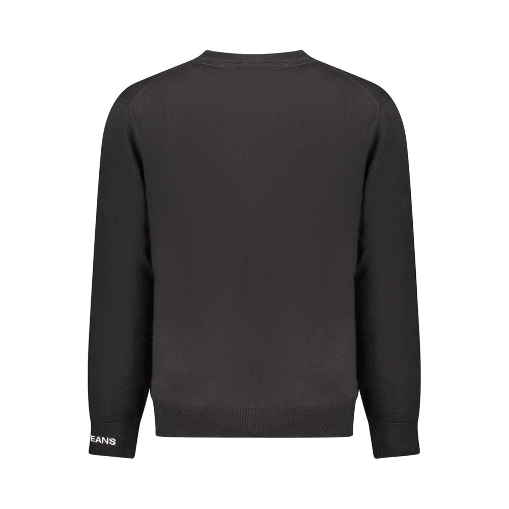 Pull à manches longues en coton noir pour homme de la marque Pepe Jeans, doux et confortable.