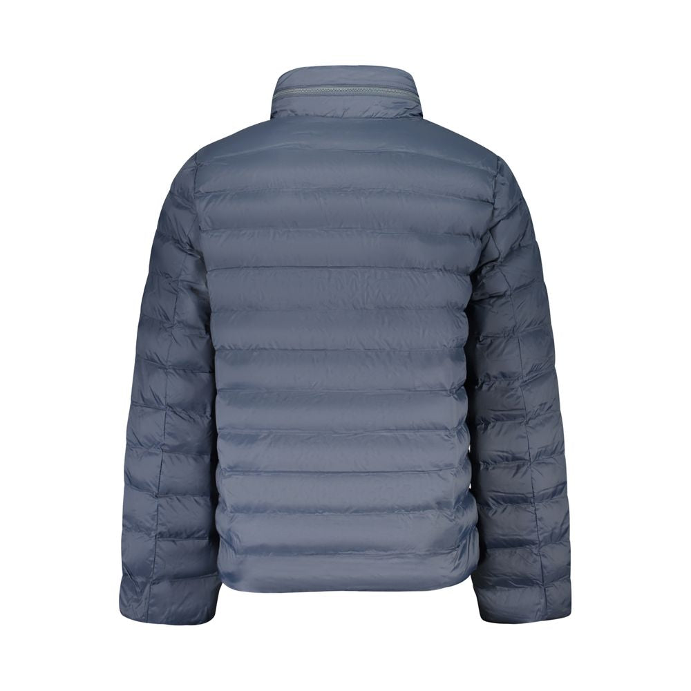 Veste pour homme Calvin Klein Blu Poliammide, coupe moderne, avec fermeture éclair et col montant, vue de face.