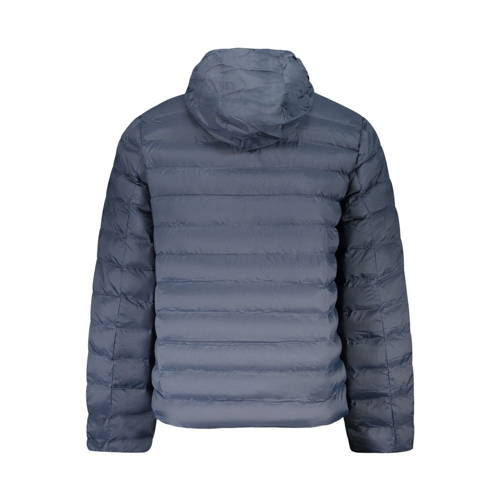 Veste homme Calvin Klein Blu en polyamide, coupe classique avec fermeture éclair et col montant.