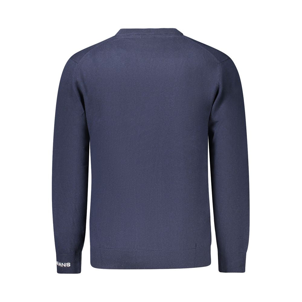 Pull-over en coton bleu pour homme de la marque Pepe Jeans, détail du sweat-shirt homme.