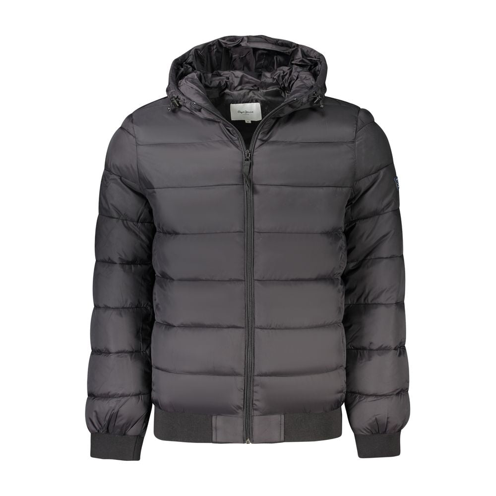 Veste en polyamide noire de Pepe Jeans, coupe moderne, avec détails de design, idéale pour un style décontracté et élégant.